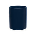 Traditional Ceramic Mug — Minimal Black Coffee Cup with Subtle Text Design