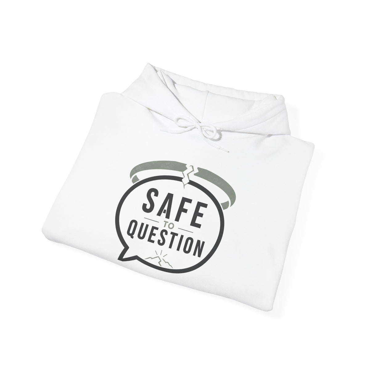 Safe to Question Hoodie — Thoughtful Conversation Graphic Hoodie