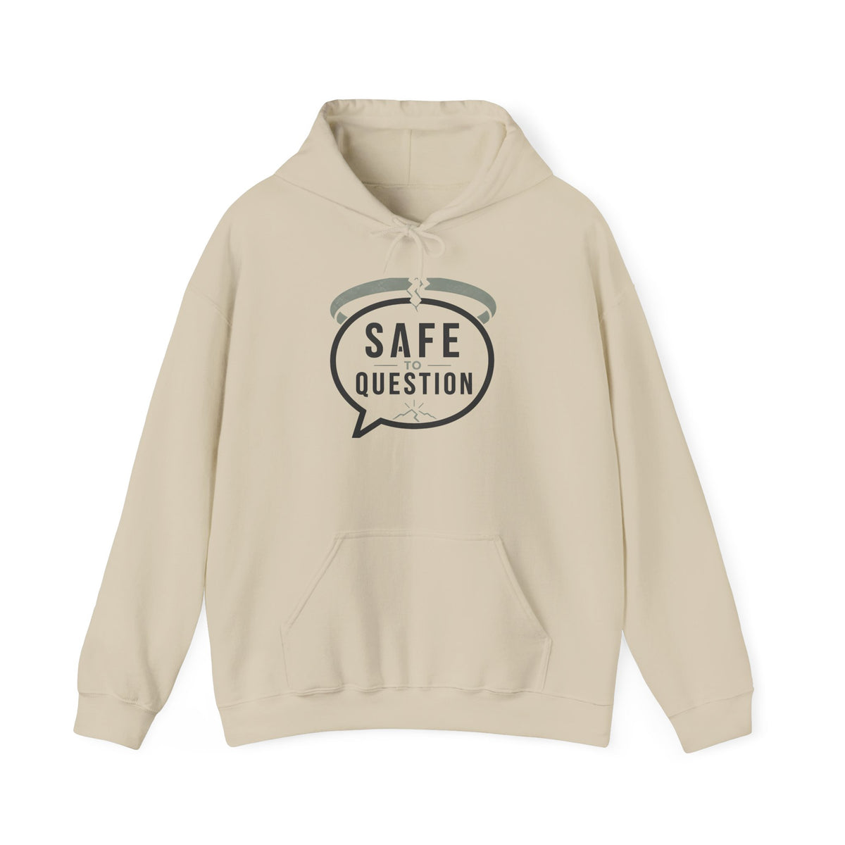 Safe to Question Hoodie — Thoughtful Conversation Graphic Hoodie
