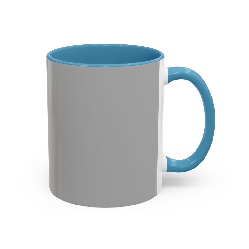 Grey Accent Coffee Mug with Black Handle & Interior — Minimalist Everyday Coffee Cup