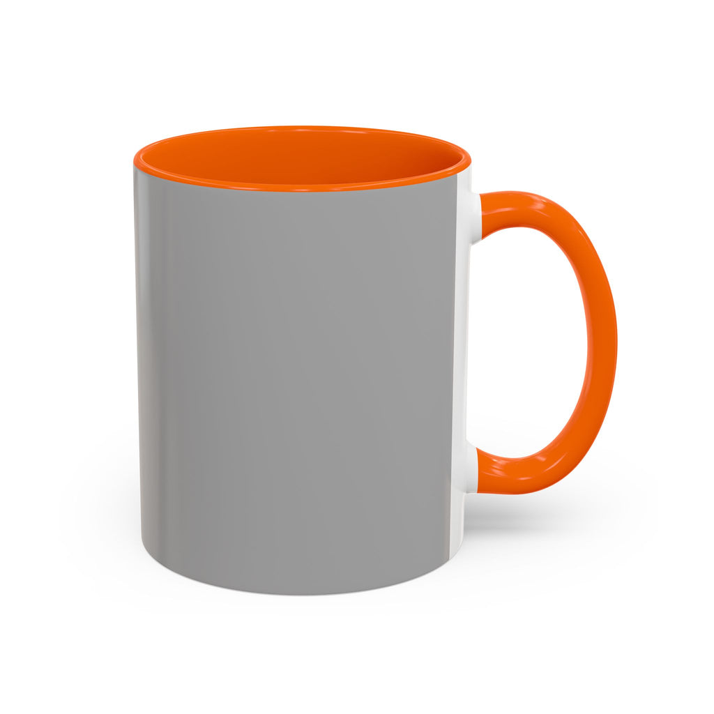 Grey Accent Coffee Mug with Black Handle & Interior — Minimalist Everyday Coffee Cup