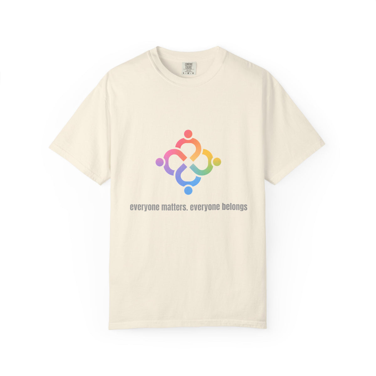 Community Hearts T-Shirt — "everyone matters, everyone belongs" Pride Unity Tee