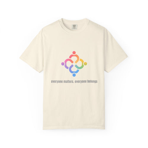 Community Hearts T-Shirt — "everyone matters, everyone belongs" Pride Unity Tee