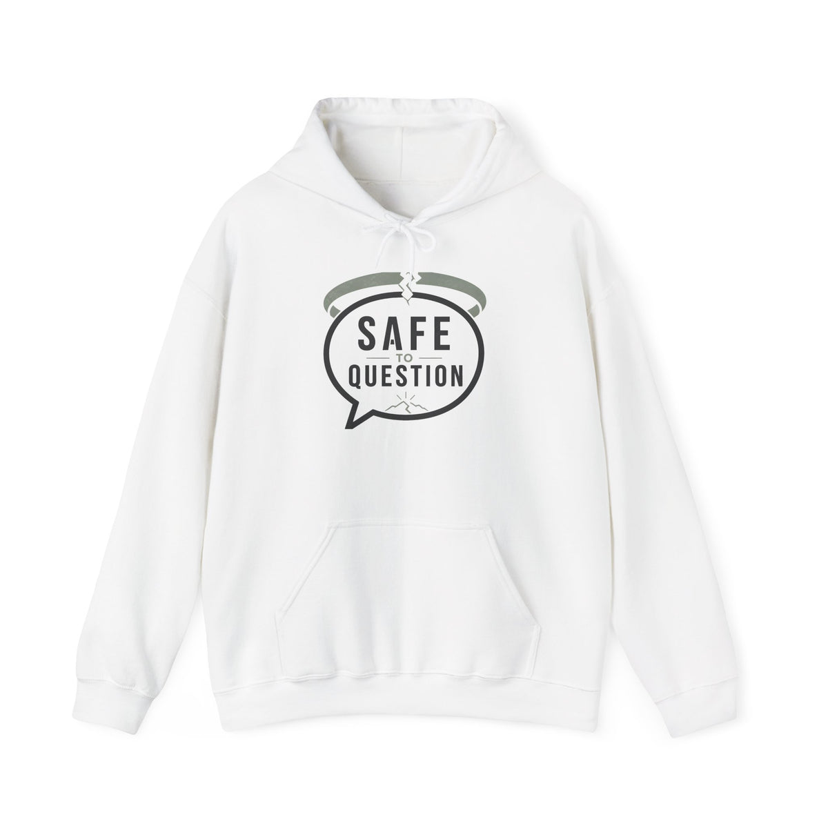 Safe to Question Hoodie — Thoughtful Conversation Graphic Hoodie