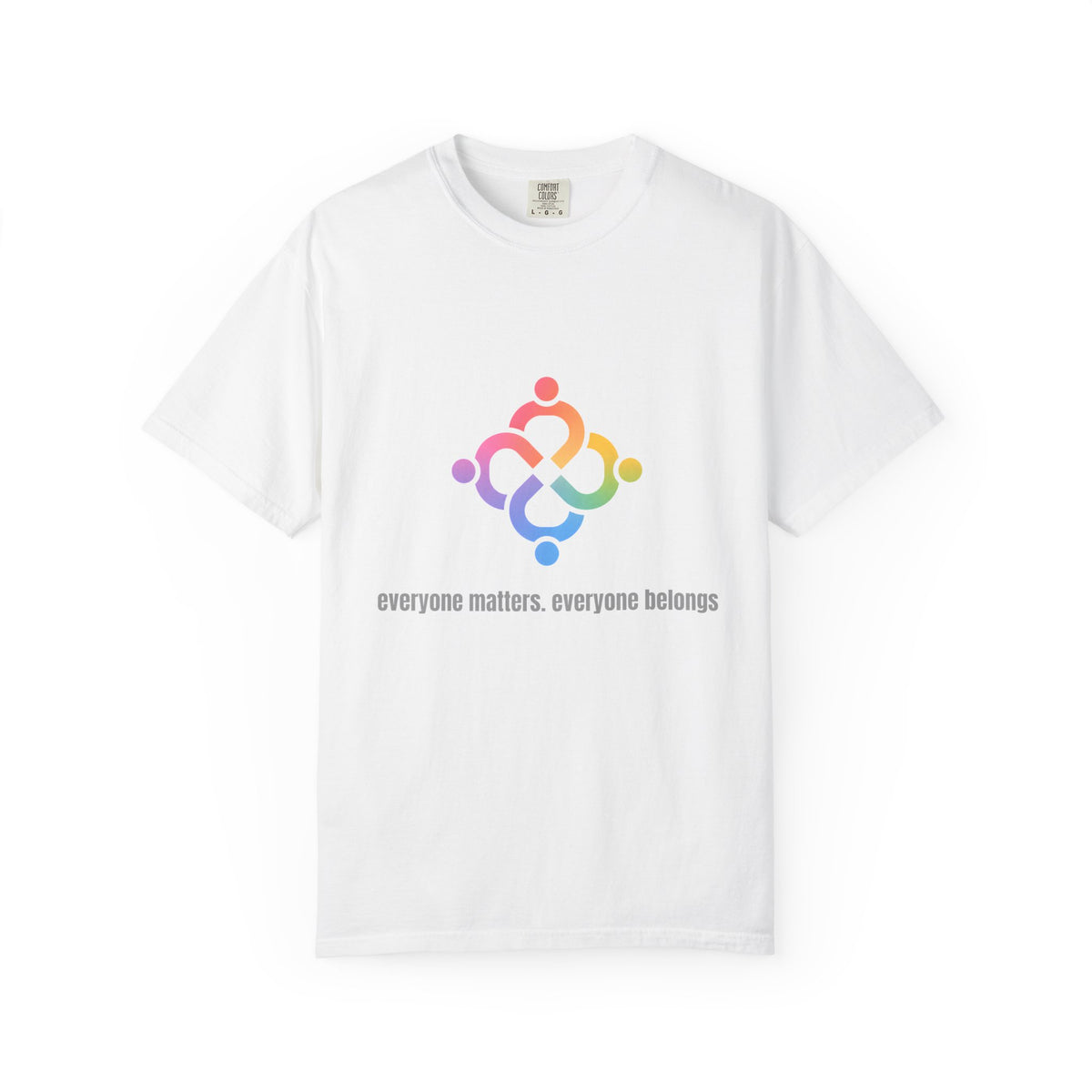 Community Hearts T-Shirt — "everyone matters, everyone belongs" Pride Unity Tee