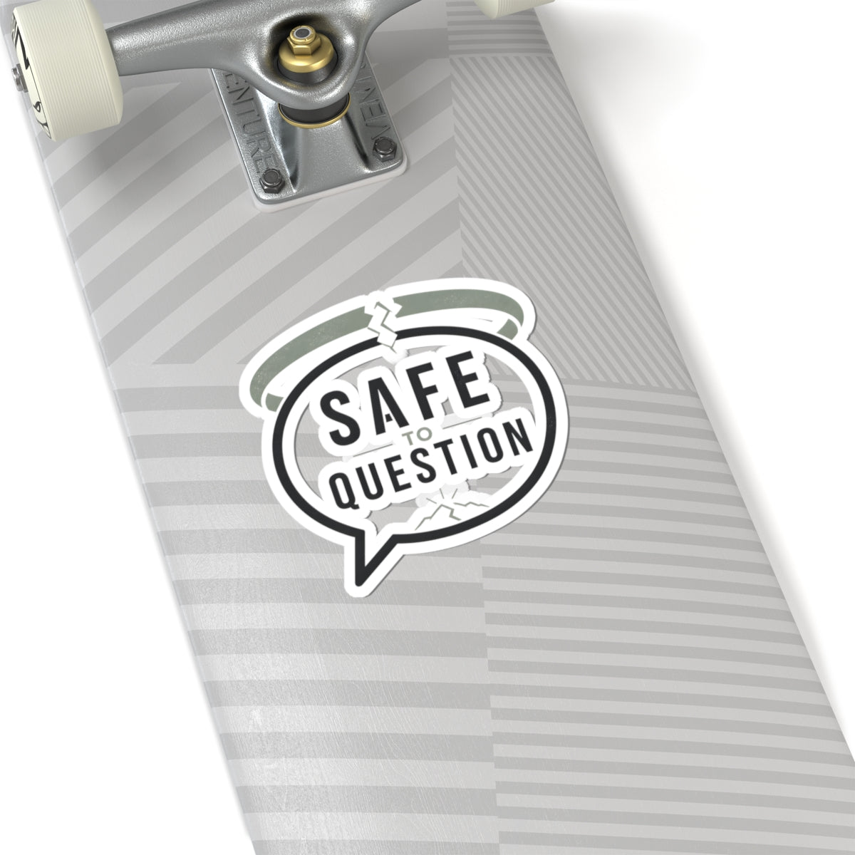 Safe to Question Kiss-Cut Sticker — Speech Bubble Design for Laptops, Notebooks & Activism