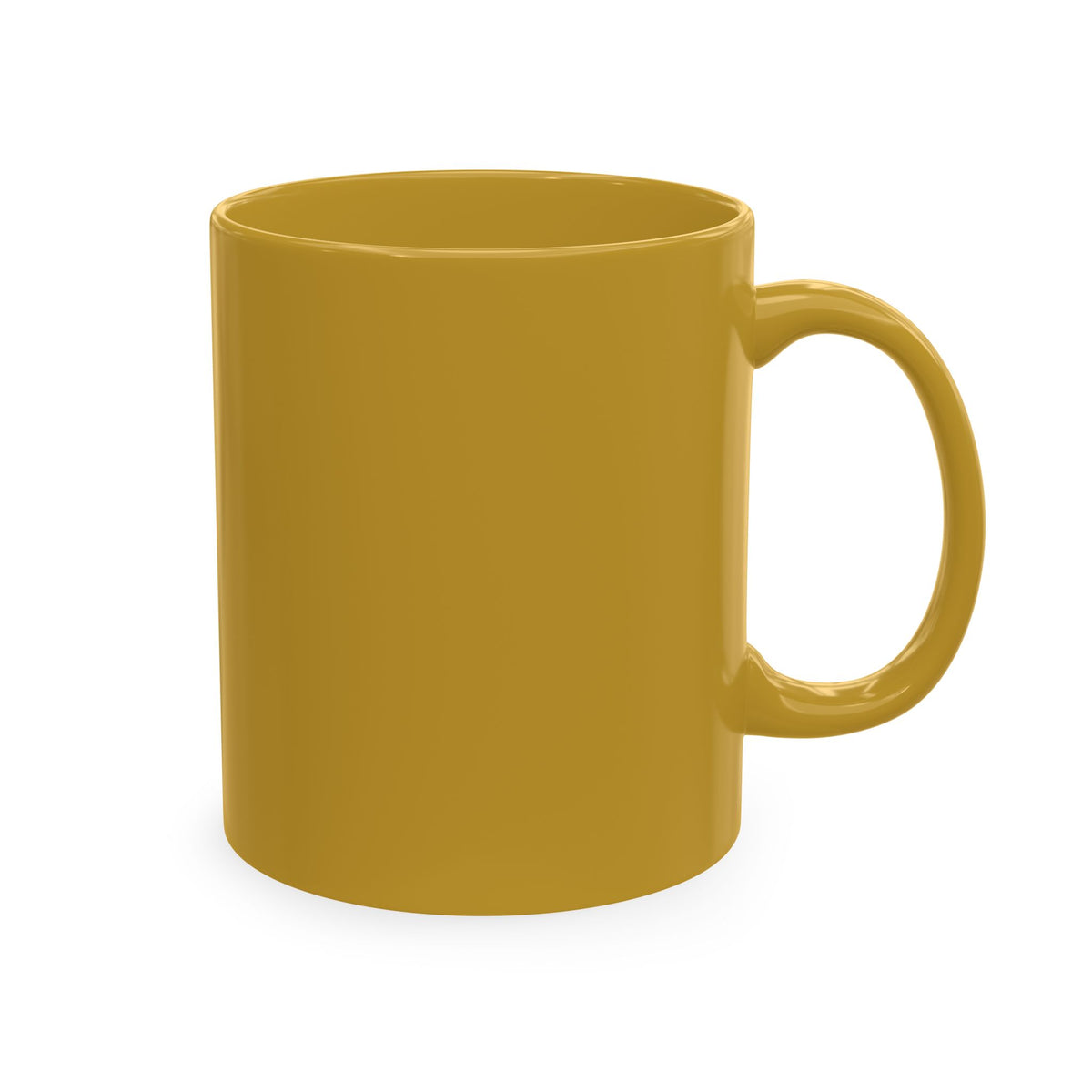 Traditional Ceramic Mug — Minimal Black Coffee Cup with Subtle Text Design
