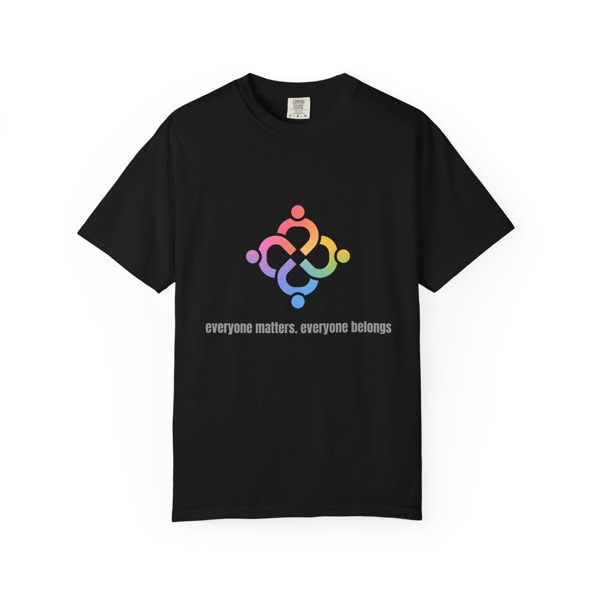 Community Hearts T-Shirt — "everyone matters, everyone belongs" Pride Unity Tee
