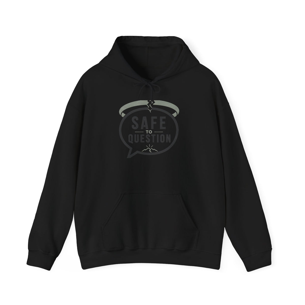 Safe to Question Hoodie — Thoughtful Conversation Graphic Hoodie