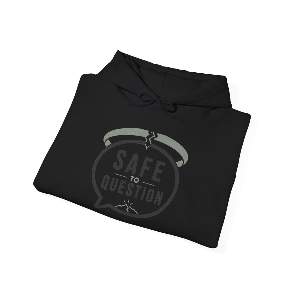Safe to Question Hoodie — Thoughtful Conversation Graphic Hoodie