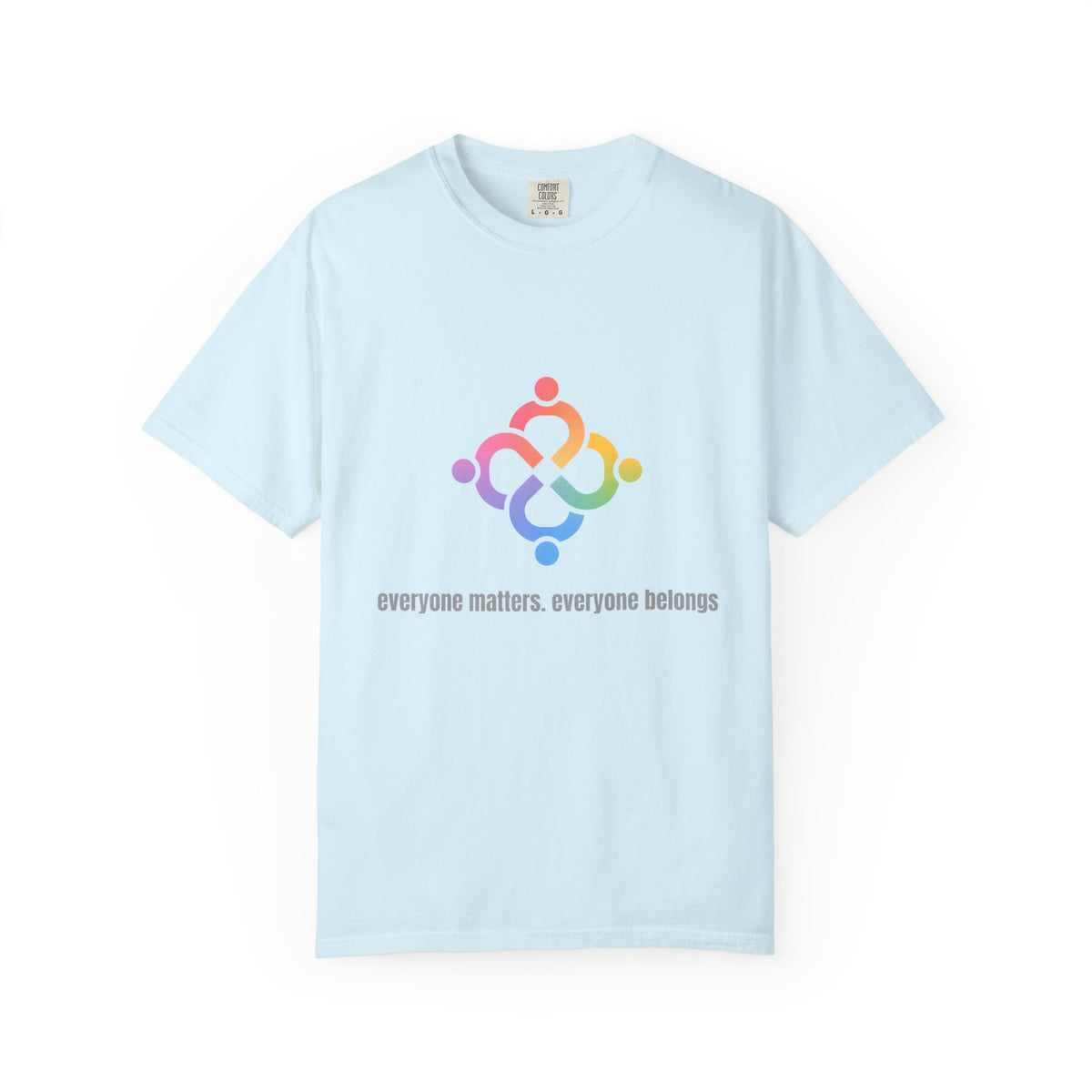 Community Hearts T-Shirt — "everyone matters, everyone belongs" Pride Unity Tee