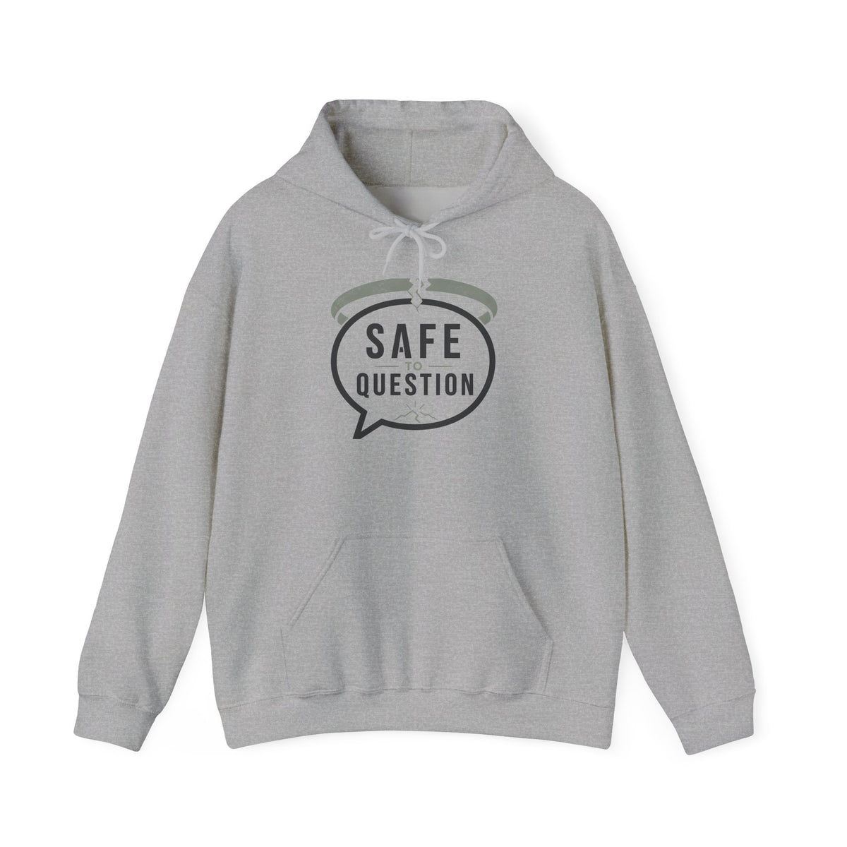 Safe to Question Hoodie — Thoughtful Conversation Graphic Hoodie